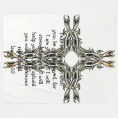 Bibelverse Inspiration Zitat Isaiah 41:10 Fleecedecke (Vorderseite (Horizontal))