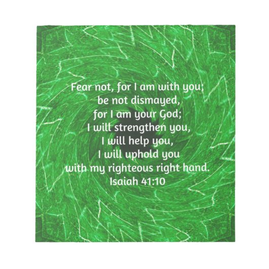 Bibelverse Inspiration Zitat Isaiah 41:10 Notizblock (Vorderseite)