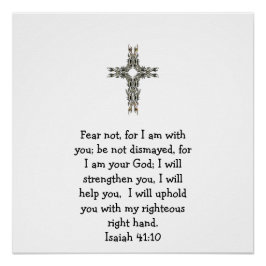 Bibelverse Inspiration Zitat Isaiah 41:10 Poster