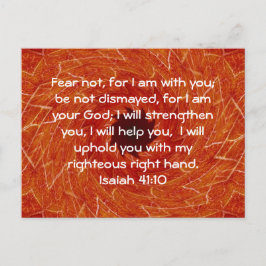 Bibelverse Inspiration Zitat Isaiah 41:10 Postkarte