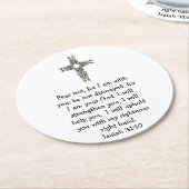 Bibelverse Inspiration Zitat Isaiah 41:10 Runder Pappuntersetzer (Angewinkelt)