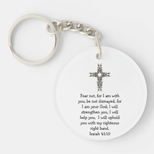 Bibelverse Inspiration Zitat Isaiah 41:10 Schlüsselanhänger (Vorderseite)