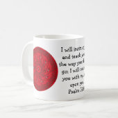 Bibelverse Inspiration Zitat Psalm 32:8 Kaffeetasse (Vorderseite Links)