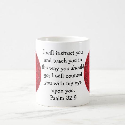 Bibelverse Inspiration Zitat Psalm 32:8 Kaffeetasse (Mittel)