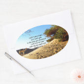 Bibelverse Inspiration Zitat Psalm 32:8 Ovaler Aufkleber (Umschlag)