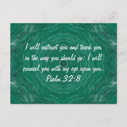 Bibelverse Inspiration Zitat Psalm 32:8 Postkarte (Vorderseite)