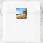 Bibelverse Inspiration Zitat Psalm 32:8 Quadratischer Aufkleber (Tasche)