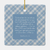 Bibelverse Isaiah 41:10, 13 Keramikornament (Rückseite)