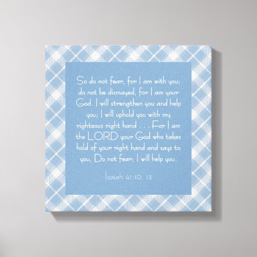 Bibelverse Isaiah 41:10, 13 Leinwanddruck (Vorderseite)