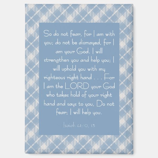 Bibelverse Isaiah 41:10, 13 Magnet (Vorderseite)