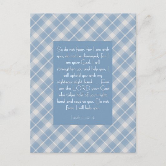 Bibelverse Isaiah 41:10, 13 Postkarte (Vorderseite)