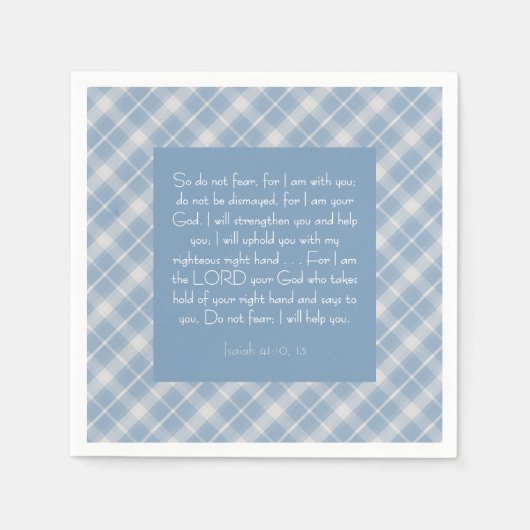 Bibelverse Isaiah 41:10, 13 Serviette (Vorderseite)