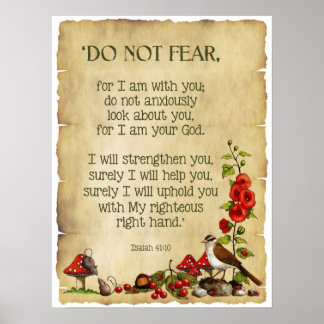 Bibelverse: Isaiah 41:10, keine Angst, Naturkunst Poster