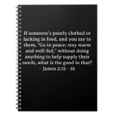 Bibelverse James 2:15 - 16 Notizblock (Vorderseite)
