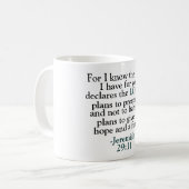 Bibelverse Jeremiah 29:11 Kaffeetasse (Vorderseite Links)