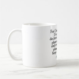 Bibelverse Jeremiah 29:11 Kaffeetasse