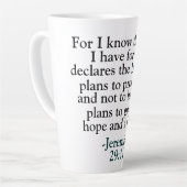 Bibelverse Jeremiah 29:11 Milchtasse (Linke Ecke)