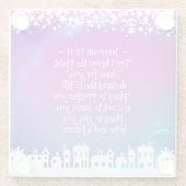 Bibelverse Jeremiah 29:11 Sterne und Häuser Glasuntersetzer (Rückseite)