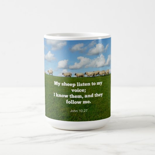Bibelverse, John 10:27, Kaffeetasse (Mittel)
