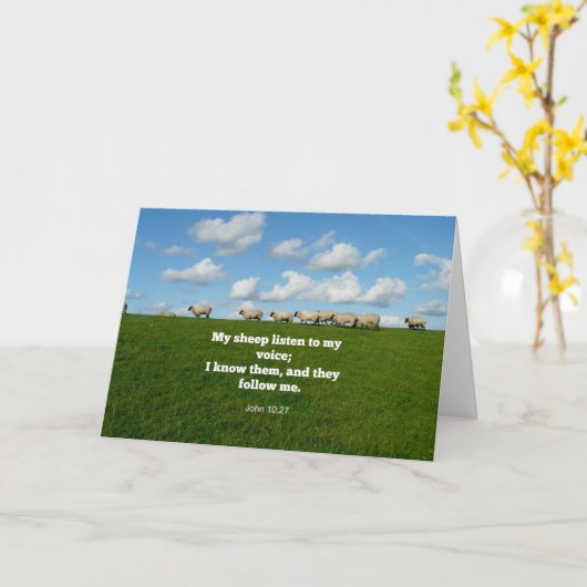 Bibelverse, John 10:27 Karte (Gelbe Blume)