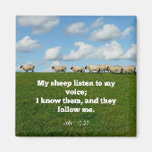 Bibelverse, John 10:27, Magnet (Vorne)