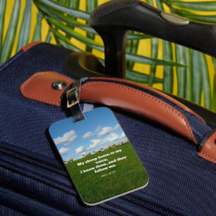 Bibelverse, John 10:27, Mein Schaf... Gepäckanhänger