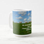 Bibelverse, John 10:27, Mein Schaf... Kaffeetasse (Vorderseite Links)