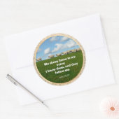 Bibelverse, John 10:27, Mein Schaf... Runder Aufkleber (Umschlag)