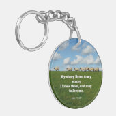 Bibelverse, John 10:27, Schafe, Schlüsselanhänger (Vorderseite links)