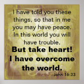 Bibelverse John 16:33 Poster (Vorne)