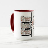 Bibelverse John 1:16 Grace über Grace Tasse (Vorderseite Links)