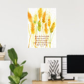 Bibelverse John 6:35 Weiße Religiös Poster (Heimbüro)