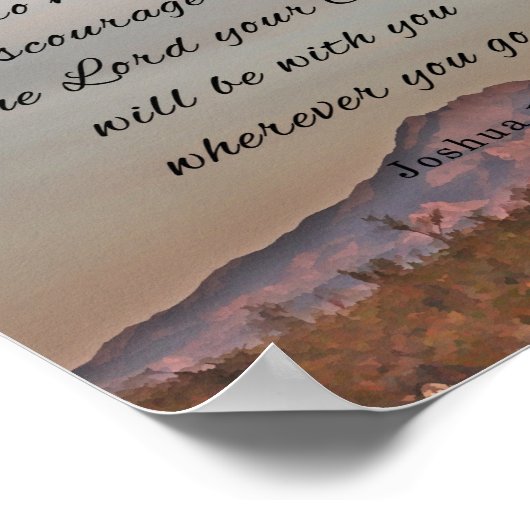 Bibelverse, Joshua 1:9 Poster (Ecke)