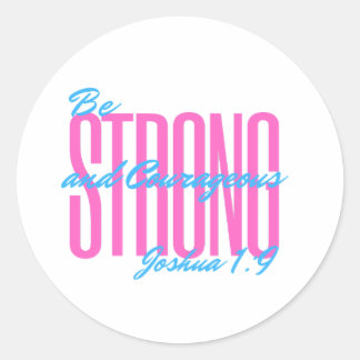 Bibelverse - Joshua 1:9 - Stickers & Labels