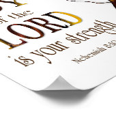 Bibelverse, Joy of the Lord, Vogelmalerei, Kunst Poster (Ecke)