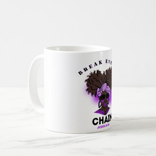 Bibelverse Kaffeemaschine Tasse für Schwarze Fraue (Vorderseite Links)