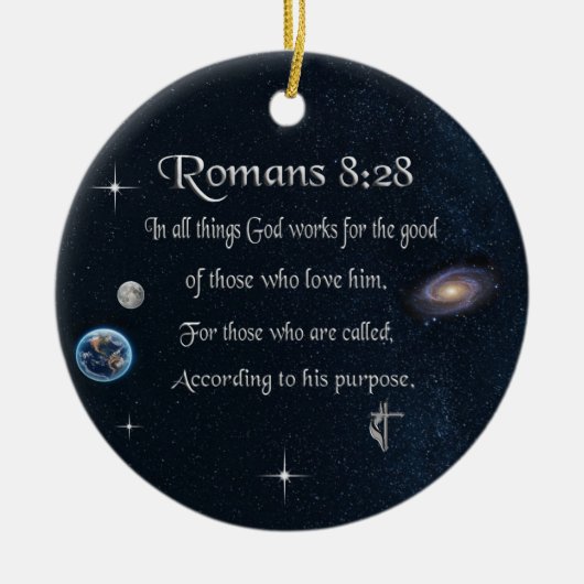 Bibelverse Keramik Ornament (Vorne)