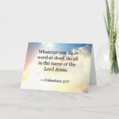 Bibelverse, Kolossians 3-17, Karte (Vorderseite)