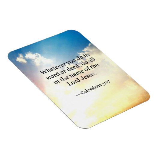 Bibelverse, Kolossians 3-17, Magnet (Rechte Seite)