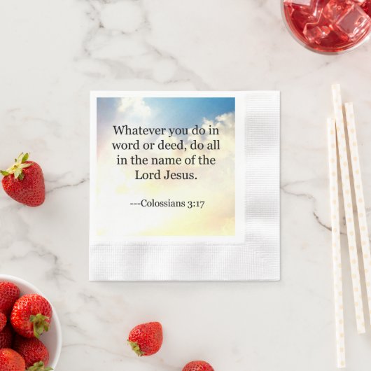 Bibelverse, Kolossians 3-17 Serviette (Beispiel)