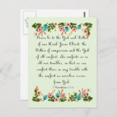 Bibelverse Kunst - 2 Kärnten 1:3-4 Postkarte (Vorne/Hinten)