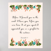 Bibelverse Kunst - Jeremiah 1:5 Poster (Vorne)