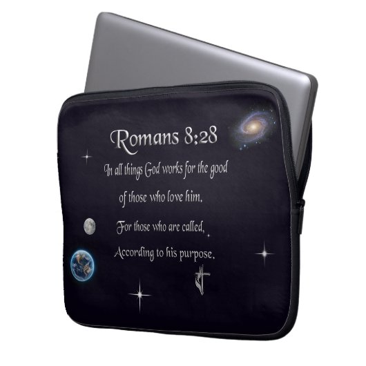 Bibelverse Laptopschutzhülle (Vorderseite Links)