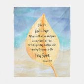 Bibelverse Leaf Fleece Blanket (Vorderseite)