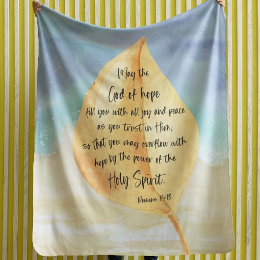 Bibelverse Leaf Fleece Blanket