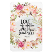 Bibelverse, Liebe einander, John 13:34, Magnet (Vertikal)
