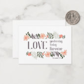 Bibelverse: Liebe gestern, heute, für immer Mitteilungskarte (Vorderseite/Rückseite Beispiel)