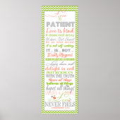 Bibelverse "Liebe ist" 1Corinthians Poster (Vorne)