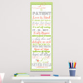 Bibelverse "Liebe ist" 1Corinthians Poster