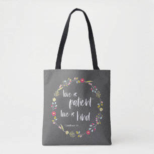 Bibelverse: Liebe ist geduldig, Liebe ist freundli Tasche